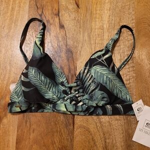NWT Rip Curl Palm Beach Lace Up Bikini Top